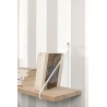 Caselio|Wide bicolor white and silver-gray striped wallpaper|Stripes