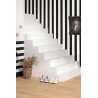 Caselio|Papier peint rayures larges bicolores blanc et noir|Rayures