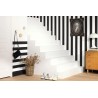 Caselio|Papier peint rayures larges bicolores blanc et noir|Rayures