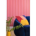 Caselio|Papier peint rayures rose et rouge corail|Rayures