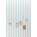 Caselio|Papier peint rayures enfant bleu ciel et blanc|Rayures