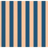 Caselio|Papel pintado rayas azul y salmón para baño|Rayas
