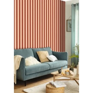 Caselio|Vertical mustard yellow striped wallpaper|Stripes 2