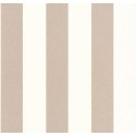 Caselio|Papier peint rayures marron et blanc salon scandinave|Rayures