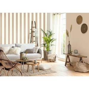 Caselio|Papier peint scandinave rayures jaunes|Rayures 2