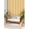 Caselio|Wide mustard yellow striped wallpaper|Stripes