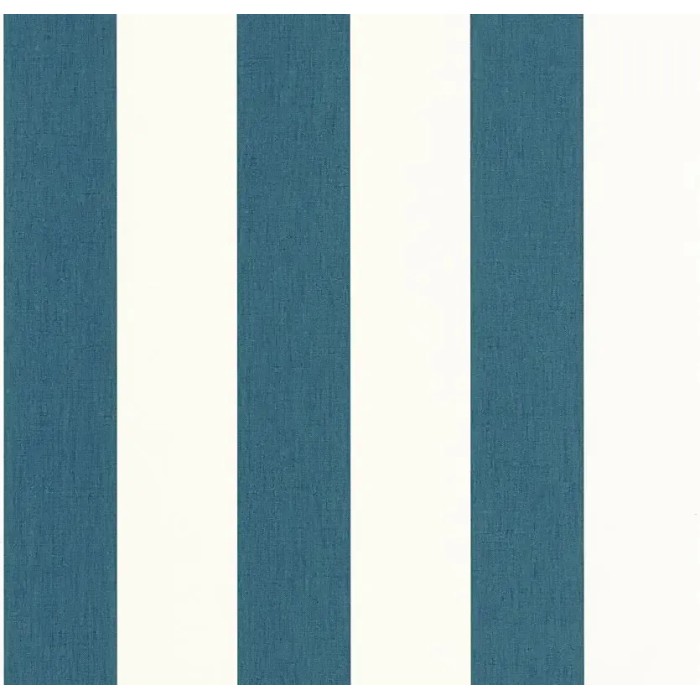 Caselio|Papel pintado rayas estilo escandinavo azul petróleo|Rayas