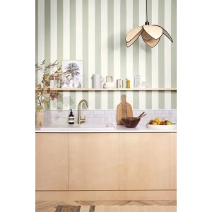 Caselio|Papier peint rayures tons verts|Rayures 2