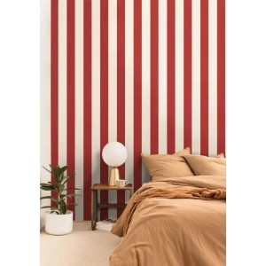 Caselio|Papier peint rayures salon marron clair|Rayures 2