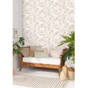 Caselio|Papier peint floral beige pour salon|Papier Peint