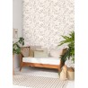 Caselio|Floral wallpaper in beige for living room|Wallpaper