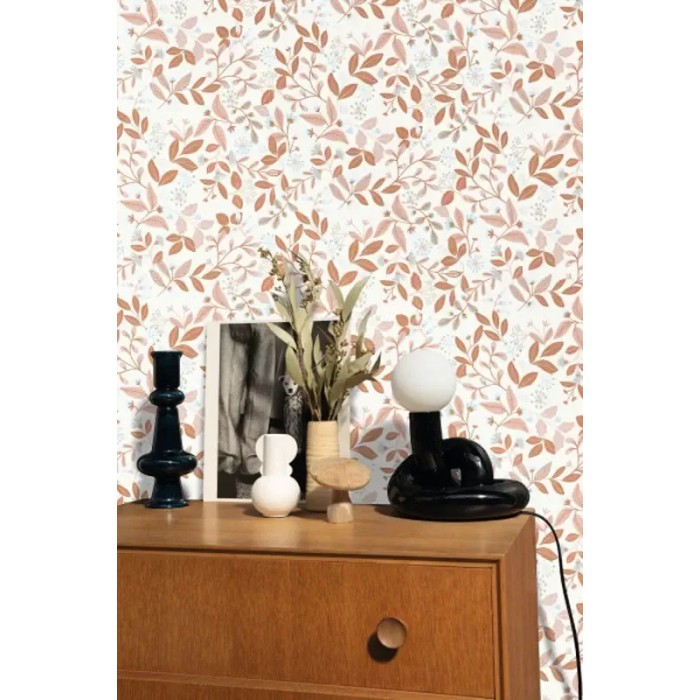 Caselio|Floral wallpaper pastel flowers for living room|Wallpaper