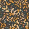 Caselio|Fröhliche Blumentapete in Schwarz und Ocker|Modern