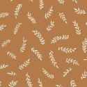 Caselio|Papier peint floral minimaliste tons marron terre cuite|Papier Peint