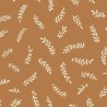 Caselio|Papier peint floral minimaliste tons marron terre cuite|Papier Peint