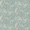 Caselio|Papel pintado floral turquesa estilo escandinavo|Moderno