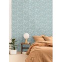 Caselio|Papier peint floral turquoise style scandinave|Moderne