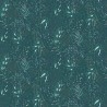 Caselio|Papier peint floral scandinave bleu nuit et vert|Papier Peint