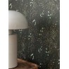 Caselio|Papier peint floral noir et vert touche nordique|Moderne