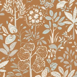 Papeldecor|Tapete im modernen Stil mit afrikanischem Dschungelmotiv in Grautönen|Tapeten