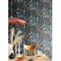 Caselio|Boho-Blumentapete mit schwarzem Hintergrund|Tapeten