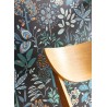 Caselio|Boho-Blumentapete mit schwarzem Hintergrund|Tapeten