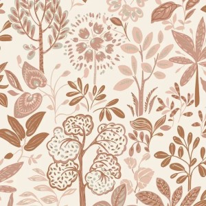 Caselio|Papier peint salon grandes fleurs vertes|Papier Peint