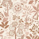 Caselio|Papier peint fleurs rose poudré|Papier Peint