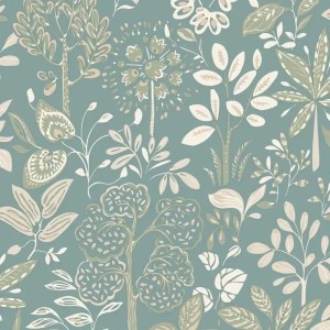 Caselio|Floral wallpaper with large flowers, ideal for bathroom|Wallpaper