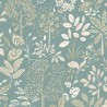Caselio|Living room wallpaper with large green flowers|Wallpaper