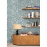 Caselio|Papier peint salon grandes fleurs vertes|Papier Peint