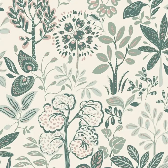 Caselio|Papel pintado flores grandes ideal para baño|Papel Pintado