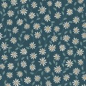 Caselio|Papier peint fleurs bleues lianes de marguerites|Papier Peint