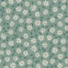 Caselio|Floral wallpaper turquoise daisy vines|Wallpaper