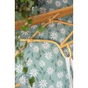 Caselio|Floral wallpaper turquoise daisy vines|Wallpaper