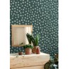 Caselio|Papel pintado juvenil verde con margaritas|Papel Pintado