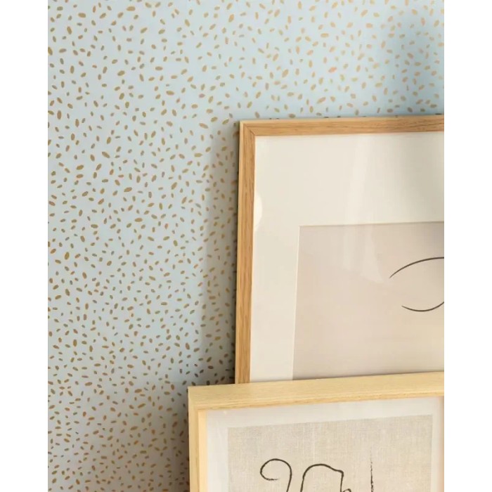 Caselio|Papel pintado minimalista con puntos metalizados|Minimalista