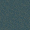 Caselio|Minimalistische Tapete in Blau mit goldenen Punkten|Minimalistisch