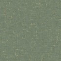 Caselio|Grüne Textiltapete mit Goldakzenten im Metallic-Look|Textilimitation