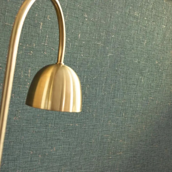 Caselio|Papier peint textile vert et or effet métallisé|Imitation Tissu