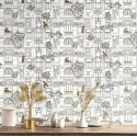 Caselio|Wallpaper with Art Deco facades and architecture|Figurative
