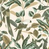 Caselio|Papier peint plantes exotiques et perroquets style tropical|Art Déco