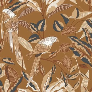 Eijffinger|Papier peint urban jungle toile de Jouy en lin vert|Floral