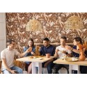 Caselio|Tropical wallpaper with parrots and exotic plants, ideal for restaurants|Wallpaper