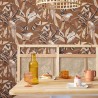 Caselio|Tropische Tapete mit Papageien und exotischen Pflanzen, ideal für Restaurants|Tapeten