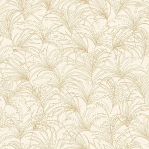 Caselio|Art Deco wallpaper with seashells in blue and gold|Art Deco