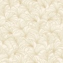Caselio|Floral wallpaper for living room in white and gold, elegant|Art Deco