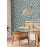 Caselio|Floral wallpaper for dining room with metallic details|Art Deco