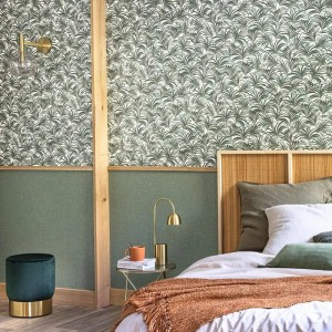 Caselio|Papier peint en jute vert menthe|Papier Peint 2