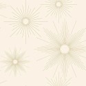 Caselio|Elegante Art-Déco-Tapete in Weiß und Gold|Art Deco